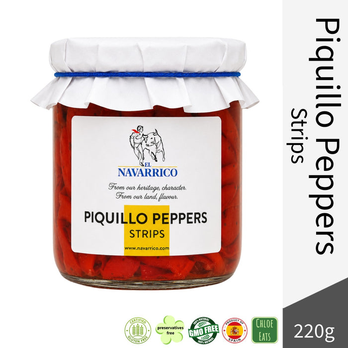 El Navarrico Spanish Piquillo Pepper Strips 220g