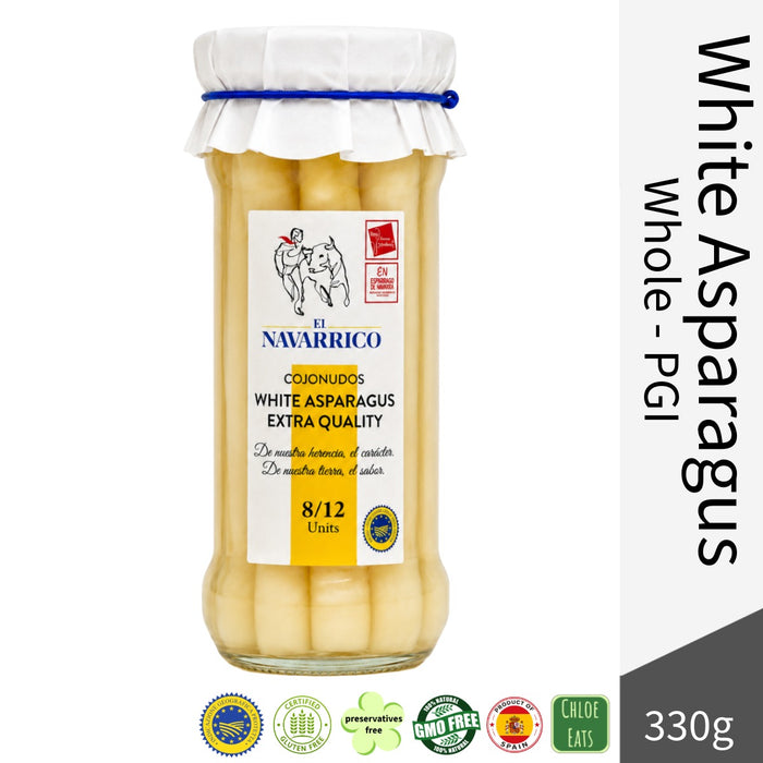 El Navarrico Premium Spanish White Asparagus PGI 330g