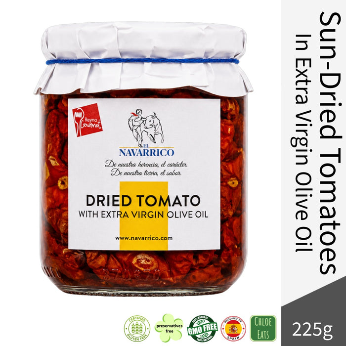 El Navarrico Premium Spanish Sun-Dried Tomatoes in Extra Virgin Olive Oil 225g