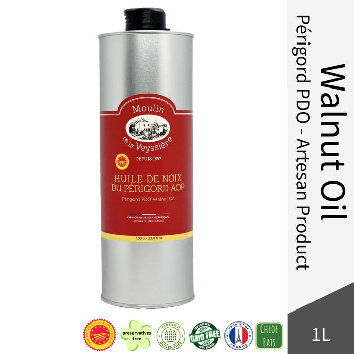 Moulin de la Veyssiere Premium French Périgord PDO Walnut Oil 1L