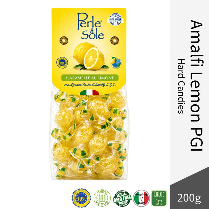 Perle di Sole Italian Amalfi Coast PGI Lemon Hard Candies 200g
