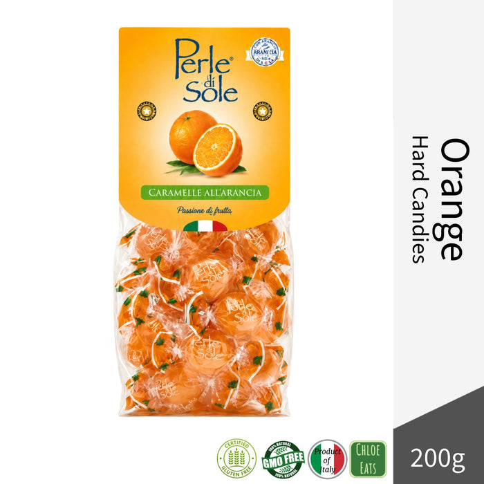 Perle di Sole Italian Orange Hard Candies 200g