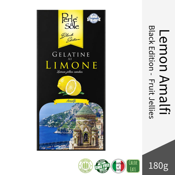 Perle di Sole Black Edition Amalfi Lemon Fruit Jellies 180g
