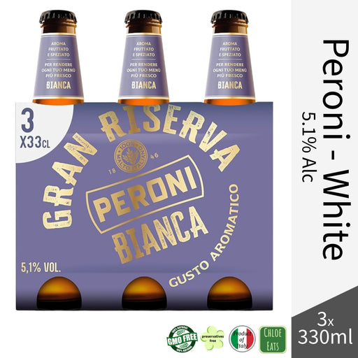 Peroni Italian White Reserve Beer 5.1% 3x330ml