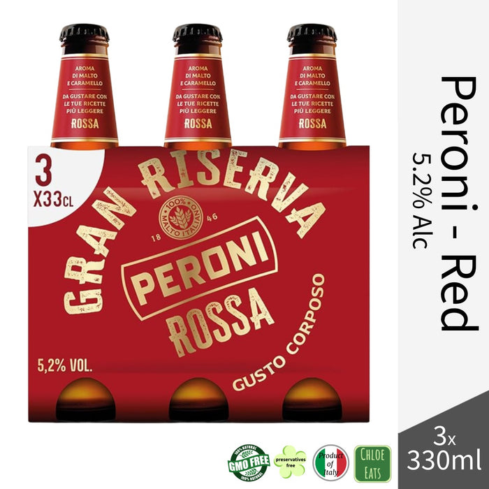 Peroni Italian Red Reserve Beer 5.2% 3x330ml