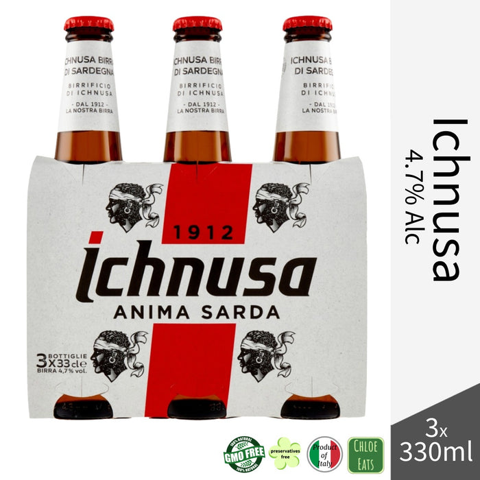 Ichnusa Italian Beer 4.7% 3x330ml