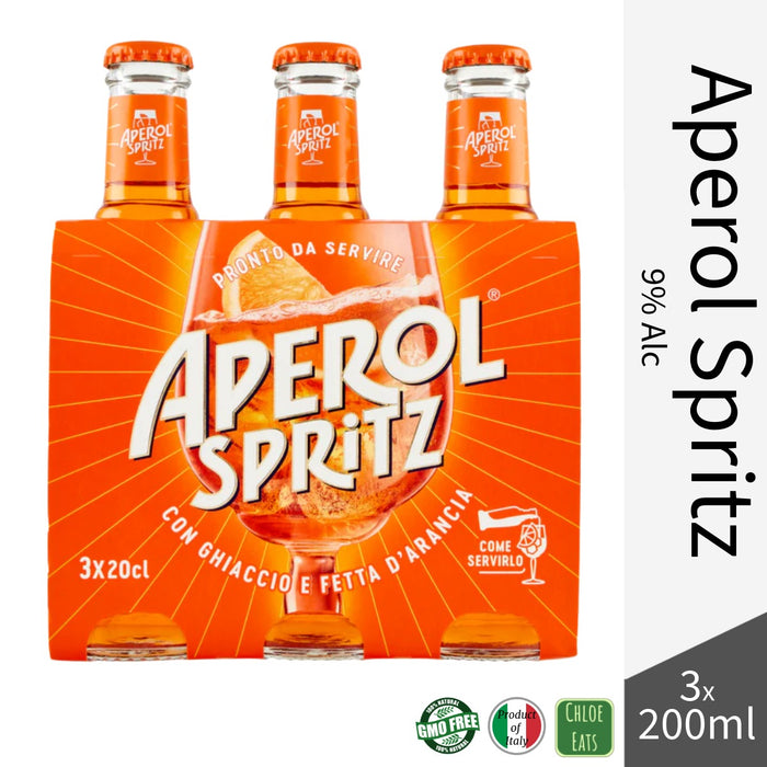 Aperol Spritz Italian Aperitivo 9% 3x200ml