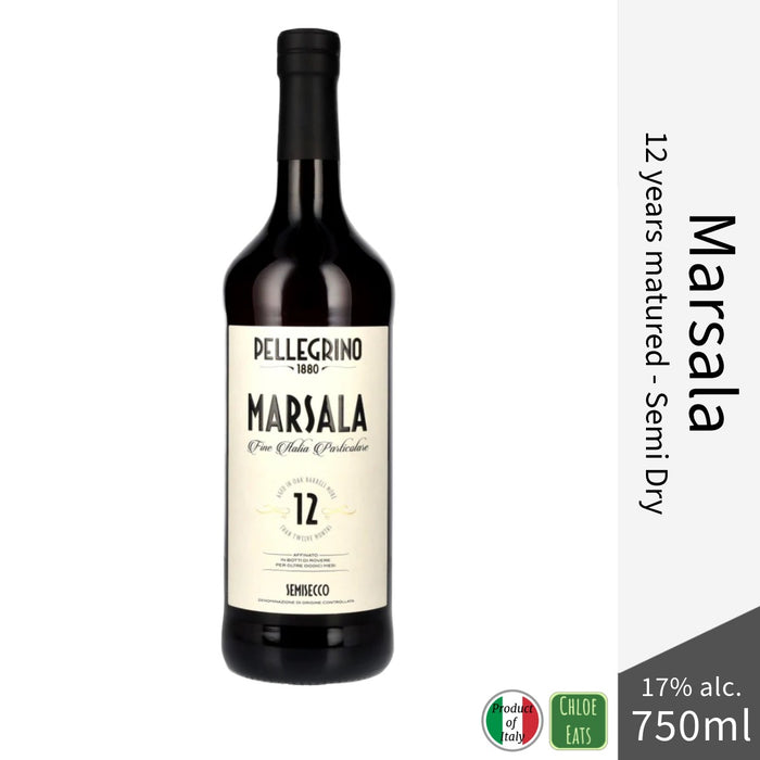 Cantine Pellegrino Italian Marsala DOC 12 months matured Semi Dry 17% 750ml