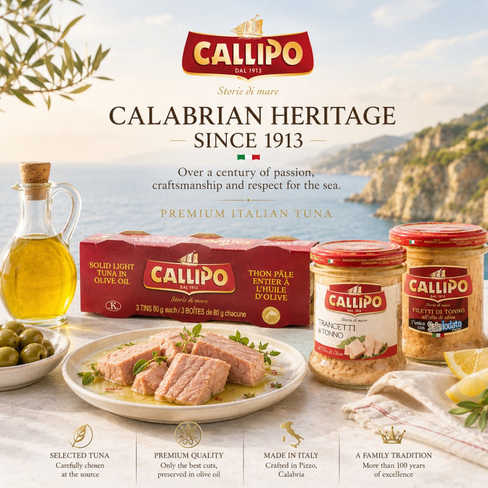 Callipo Italian Yellowfin Tuna chunks in olive oil - Bundle 3x70g