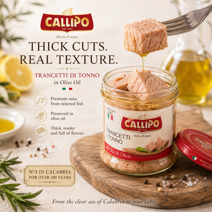 Callipo Italian Yellowfin Tuna chunks in olive oil - Bundle 3x70g
