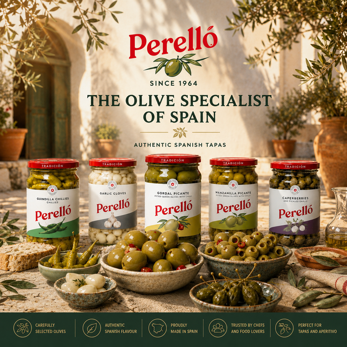 Perello Spanish Manzanilla Olives Gazpacha Style 4.15kg