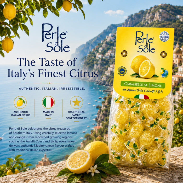 Perle di Sole Italian Lemon & Orange Hard Candies 200g