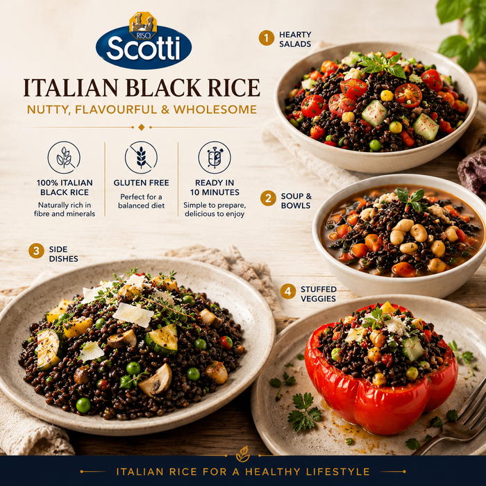 Scotti Italian Black Whole Wheat Rice 500g